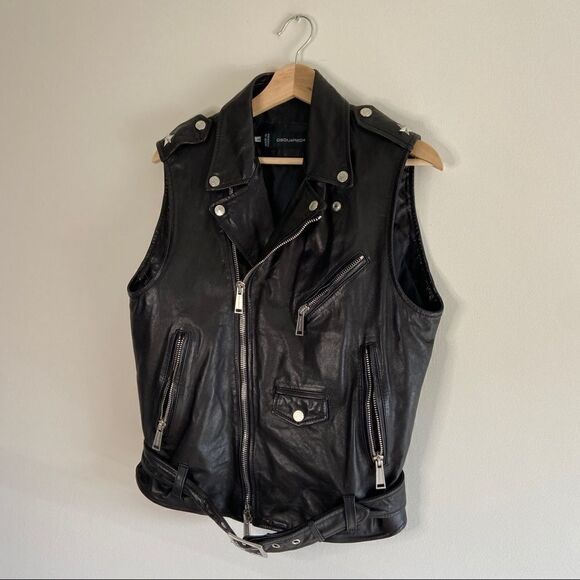 Dsquared2 RARE BORN IN 1964 STUDDED LEATHER JACKET - Picture 2 of 15